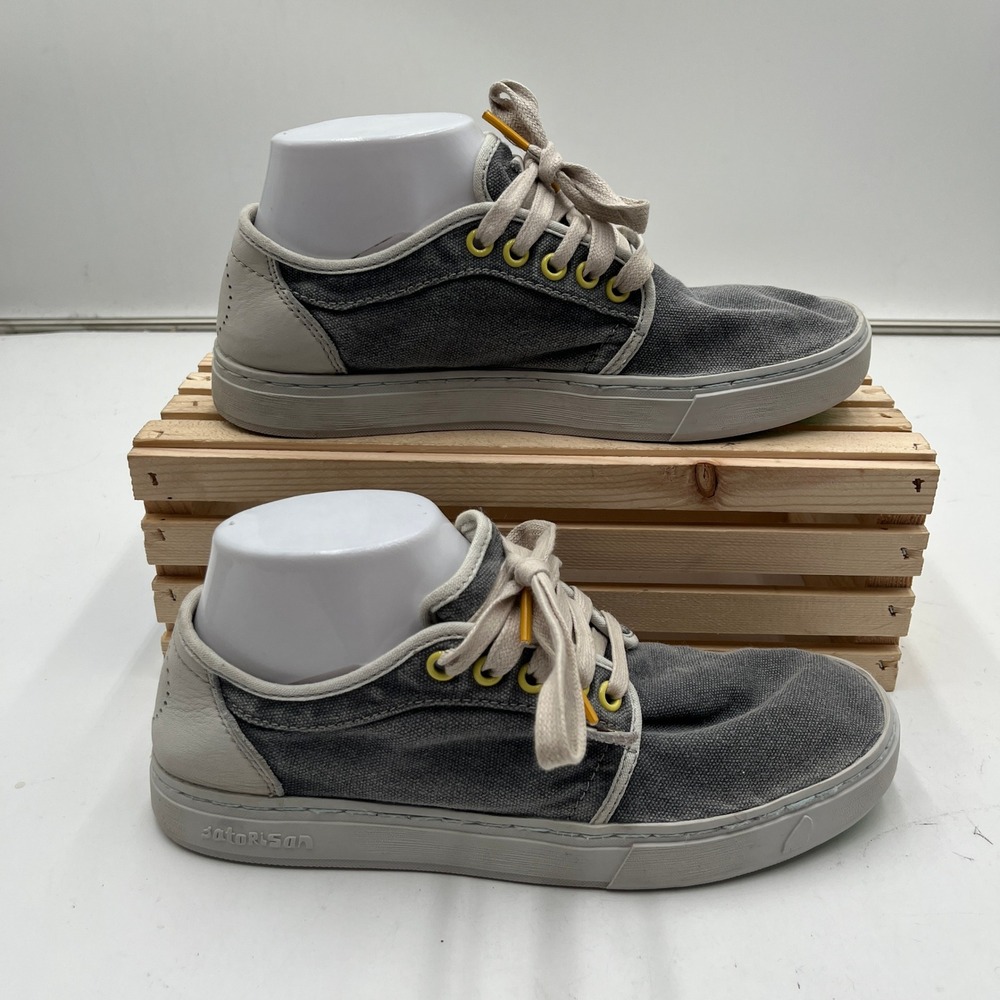 Satorisan Sneakers Heisei Gaia Terra 38 Washed Canvas Low Top Gray Mens